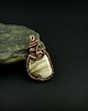 wisiory Krzemień pasiasty wisiorek wire wrapping 8