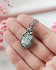wisiory Naszyjnik Howlit Marmurkowy stal chirurgiczna wisiorek handmade wirewrapping 4