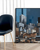 plakaty Plakat  Blue city abstrakcja 3
