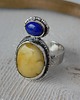 pierścionki - różne bursztyn i lapis lazuli- 7