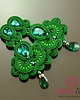 kolczyki soutache Szmaragdowo zielone kolczyki sutasz 4
