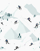 naklejki ścienne do pokoju dziecka Tapeta dla dzieci Narciarze ( mural Skiing ) 1