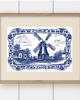 grafiki i ilustracje PLAKAT grafika Delft wiatrak holenderski do kuchni 4