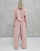 komplety damskie Sarai wygodny komplet bluza i szerokie spodnie z zakładkami Powder Pink 3