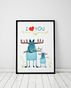 plakaty Plakat. Relacje - i love you, łosie 1