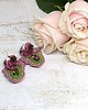 kolczyki soutache Różowo-zielone kolczyki sutasz - kolekcja Flora 6