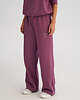spodnie dresowe damskie Spodnie z szeroką nogawką WIDE FIT ciemny wrzos 7