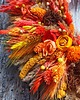 wianki Wianek jesienny pomarańczowy,  autumn wreath, wieniec z suszu, 45 cm 8