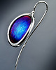 kolczyki wire wrapping Fioletowe kolczyki ze srebra i tytanu 2