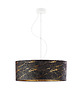 lampy wiszące Czarna lampa wisząca do salonu z marmurowym kloszem HAJFA MARMUR fi - 50 cm 4
