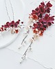 Biżuteria ślubna Srebrne kolczyki ślubne z kwiatami bzu - LILA bordowe 4