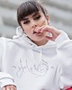 bluza z kapturem damska biała bluza z kapturem oversize 'overdose' 1