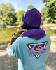 czapki damskie Męska czapka beanie z bawełny logo kolorowe Fiolet 1
