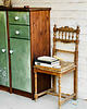 komody Ręcznie malowana, zielona komoda, szafka na buty, bieliźniarka, dmuchawce 4