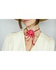 chokery Rozowy choker z jedwabiu 2