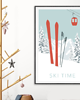 plakaty PLAKAT GÓRY narty SKI zimowy grafika 2
