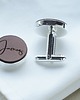 spinki do mankietów Eleganckie skórzane spinki mankietowe - imiona - Dla Pana Młodego 4