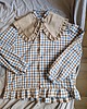 koszule damskie  Upcyklingowa koszula w kratę z dodatkowym kołnierzem -unikat 1/1 4