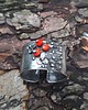 bransoletki wire wrapping Pomarańczowe maki - bransoletka regulowana 2