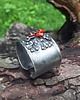 bransoletki wire wrapping Pomarańczowe maki - bransoletka regulowana 4