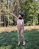legginsy i getry dla dziewczynki Legginsy dziecięce prążek beż 1