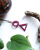wisiory Bordowy wisiorek kółko i trójkąt z żywicy epoksydowej 4,3 cm handmade 3