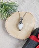 wisiory Naszyjnik Kwarc Mleczny "Zimowy Szept" stal chirurgiczna wisiorek handmade 3