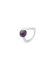 pierścionki srebrne PEARL ring / satin silver with black pearl 5