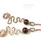 kolczyki wire wrapping Kolczyki czysto miedziane. Kute spirale 4