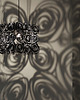 lampy wiszące LAMPA KEIKO czarna glamour róże duża 4