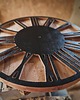 zegary Ogromny zegar z litego drewna, 55cm, drewniany czarny 7