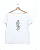 t-shirt damskie Lis boho kolory Biały Oversize 1