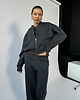 bluza bez kaptura damska Bluza Bomber light antracite na zamek 8