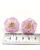 kolczyki z masy plastycznej Kolczyki sakura delikatne kwiaty półprzezroczyste handmade stal 1