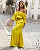 komplety damskie Satynowy komplet BALEARES w limonkowym kolorze 7