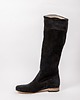 kozaki damskie SKÓRZANE KOZAKI ZAPATO 125 CZARNY WELUR 3