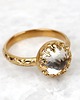 pierścionki złote Złoty pierścionek Princess z kryształem górskim w stylu Vintage 1