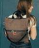 plecaki Plecak / torba 2 w 1 z nubuku tapicerskiego TAUPE 6