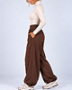 spodnie dresowe damskie Spodnie Damskie ARIA czekolada 2