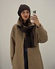 szale damskie Komplet czapka + szalik ciemny brąz 100% wełna merino 1