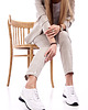 sneakersy damskie Sneakersy skórzane -  białe  (6993) 5