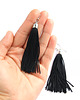 kolczyki chwosty Czarne kolczyki chwosty frędzle 1
