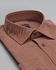 koszule męskie Koszula męska terranova 00473 długi rękaw brąz slim fit 2