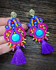 kolczyki soutache Etniczne  kolczyki soutache z chwostami 5