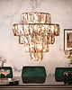 lampy wiszące Żyrandol lampa Cristal szara szkło 50cm 1