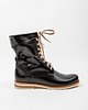 botki damskie BOTKI SZNUROWANE WORKERY - SKÓRA NATURALNA - MODEL 424 - KOLOR CZARNY LICO 3