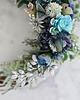 wianki bożonarodzeniowe Zimowy wieniec - odcienie błękitu i srebro (26cm) 2
