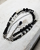bransoletki srebrne Czarno-biała bransoletka bs5 1