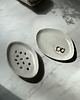 mydelniczki Ceramiczna Mydelniczka Owalna z Odpływem Satin White 3