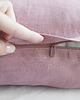poduszki gładkie Lniana Poszewka Na Suwak DUSTY PINK 4